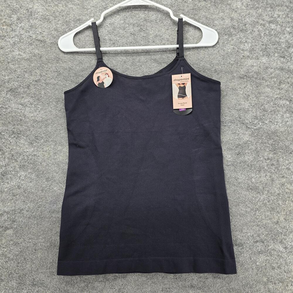 Shapermint Essentials Camisole Womens 2XL Black Shaping Top Slimming Scoop Neck